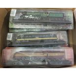 Eight boxed Amercom static steam locos