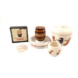 Guinness memorabilia, lidded jar, Carlton ware mustard pot,