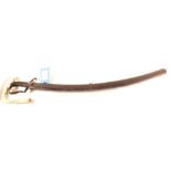 A British model 1796 Light Cavalry Officers sword with scabbard and sword knot,