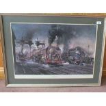 Terence Cuneo print, Stabling for Giants, signed in pencil, No.