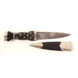 A Scottish Sgian Dubh with white metal fittings
