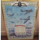 A National Savings poster depicting the Battle of Britain squadrons etc,