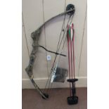 A compound bow by Browning with accessories etc