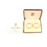 A cased 1989 Bill and Claim of Rights silver proof £2 Piedfort two-coin set with certificate