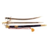 Two Indian swords,