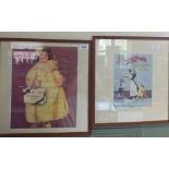 Two framed Rowntrees adverts