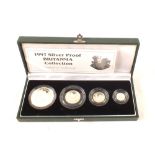 A cased 1997 silver proof Britannia collection