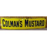 An enamel Coleman's Mustard sign,
