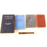 Four Police pocket books including WWII example with a miniature painted truncheon