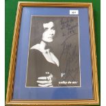 A framed signed and inscribed Cathy Dennis photo