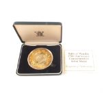 A cased silver Battle of Waterloo 175th Anniversary commemorative medal with certificate