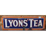 An enamel Lyons Tea sign,