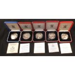 Two silver proof 1996 crowns, Coronation 40th Anniversary silver proof crown,