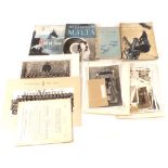 A mixed lot of photographs and ephemera