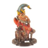 A Victorian Mr Punch iron doorstop