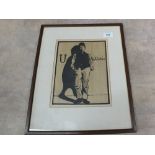 William Nicholson alphabet print, U for Urchin,