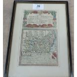 An 18th Century Bowen road map, Ipswich to Norwich,