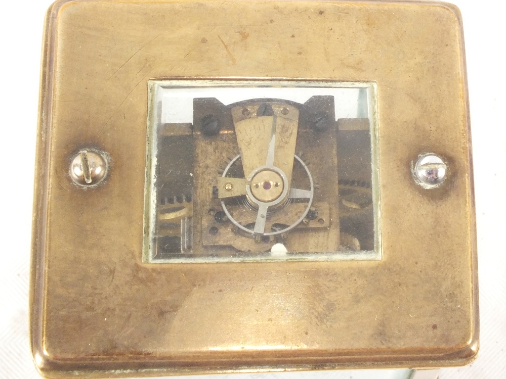 A small brass carriage clock, dial marked Elliott & Son, - Image 5 of 5
