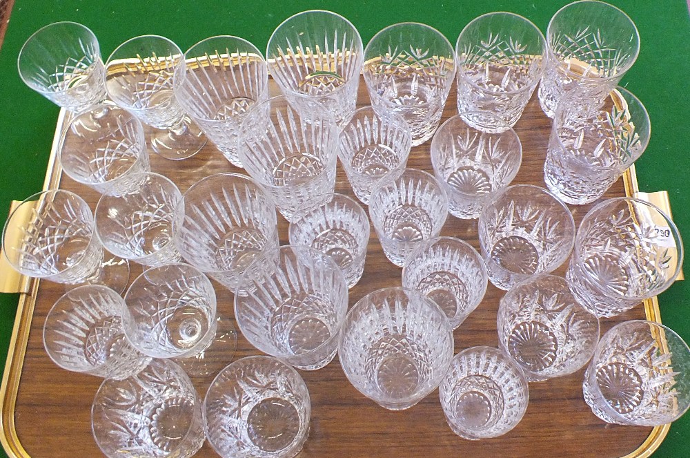 Various Edinburgh crystal and other glasses