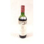 A bottle of 1966 Pauillac Chateau Mouton Rothschild