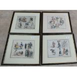 A set of four coloured prints after Alken, Songs,
