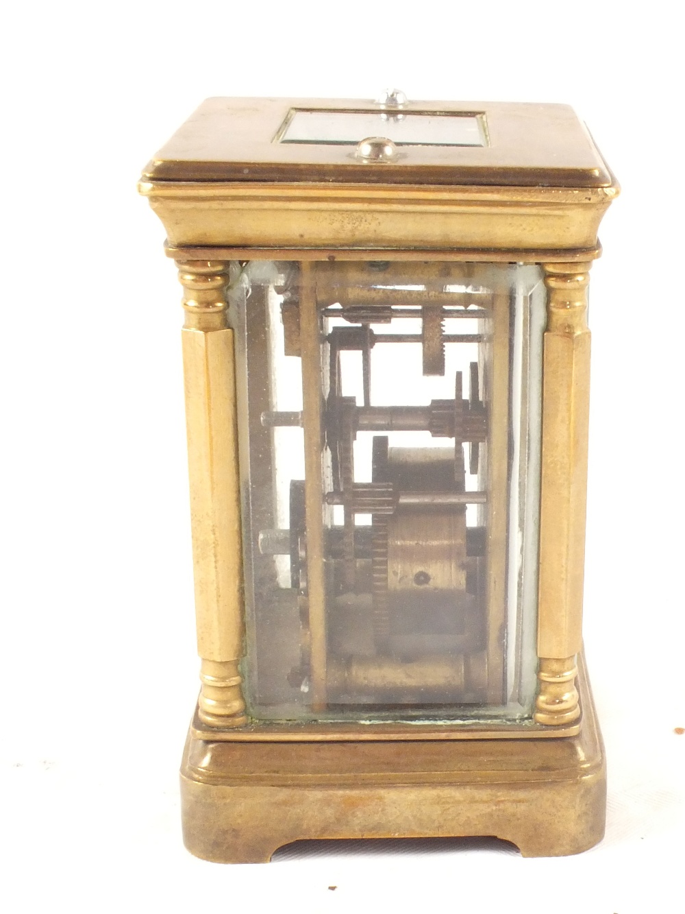 A small brass carriage clock, dial marked Elliott & Son, - Image 2 of 5