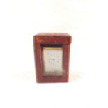 A cased brass carriage clock,