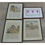 Three 19th Century coloured illustrated Song prints,