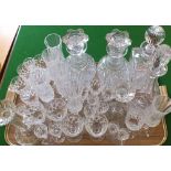 Four decanters,