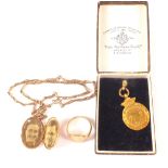 A 9ct gold fob,