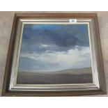 John Osborne oil on board of a storm over Wensleydale,