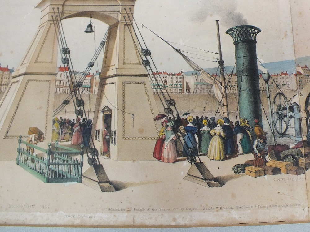 An unframed 1839 coloured panoramic view of Brighton from The New Steine, - Image 2 of 2