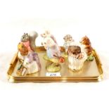 Beswick Beatrix Potter figures, Goody Tiptoes, Pigling Bland (2), Miss Moppet, Timmie Willie,