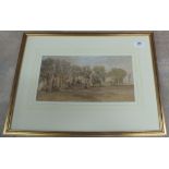 Col Sir William Everitt watercolour of military tents,