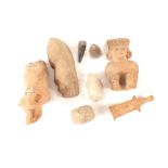 Various items of ancient pottery etc