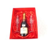 A boxed 'National Achievement' awards consisting of a bottle of Taittinger champagne and two