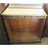 Two reproduction inlaid bookcases with adjustable shelves