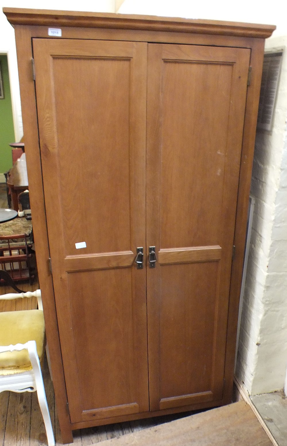 A modern oak double wardrobe