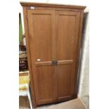 A modern oak double wardrobe