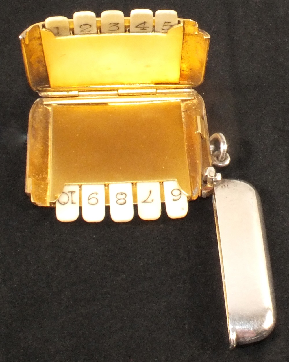 A silver cased set of ten butt markers by John Henry Hill,