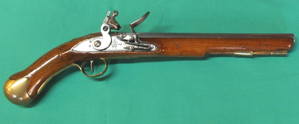 A long Flintlock Sea Service pistol in .