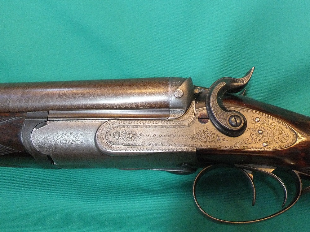 An 8 bore double barrel hammer shotgun by J.D. - Image 3 of 3