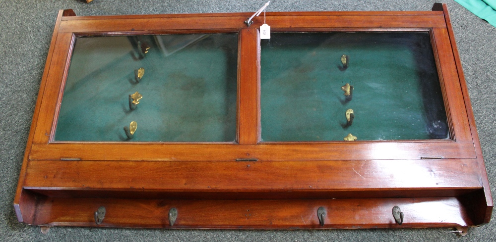 An unusual Victorian mahogany glazed gun display cabinet,