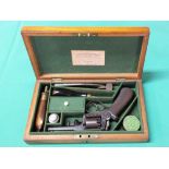 A cased five shot Adams Patent revolver of approx 140 bore,