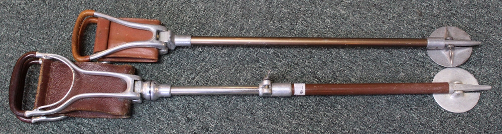 Two shooting sticks