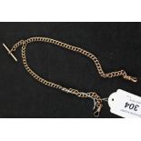 A 9ct gold double Albert chain