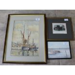 Will Judge watercolour of Beccles quay,