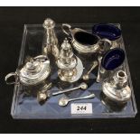 Various silver cruet items