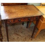 A 19th Century three drawer mahogany side table