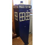 A wine store in the form of Dr Who's Tardis/police box